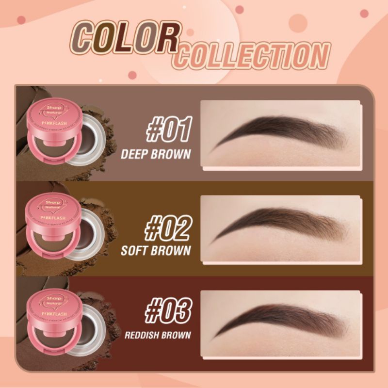 PINKFLASH Duo Effect Eyebrow Kit / eyebrow gel