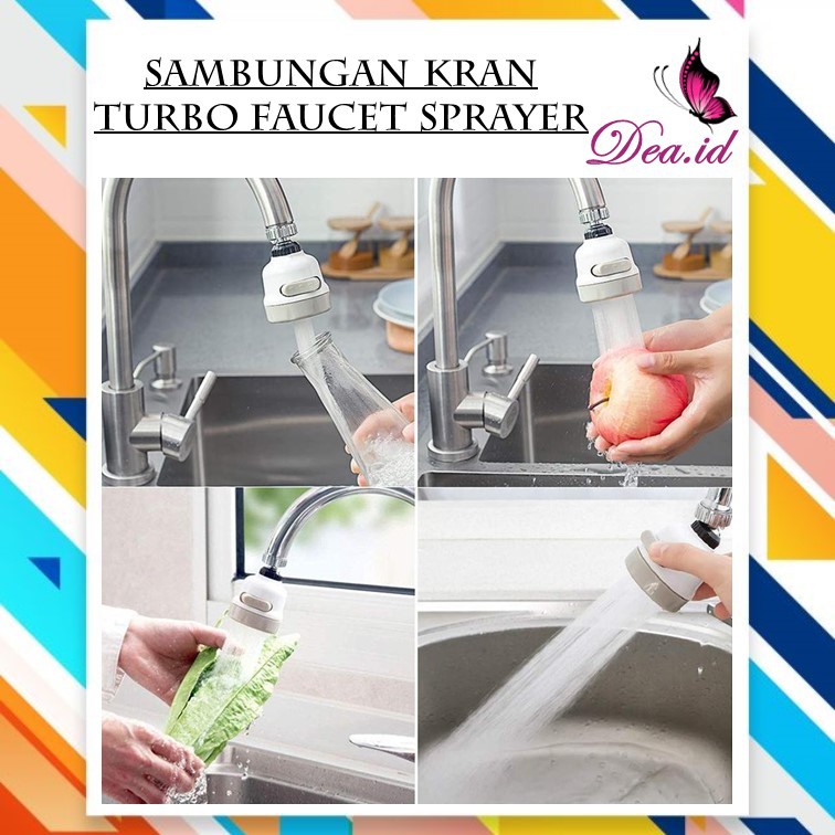 [DEASTORE]  SAMBUNGAN KRAN SPRAY AIR - TURBO FAUCET SPRAYER 360 ROTASI