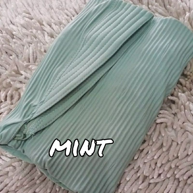 BERGO PLISKET GOTIK/JILBAB MURAH/KHIMAR INSTAN-Mint
