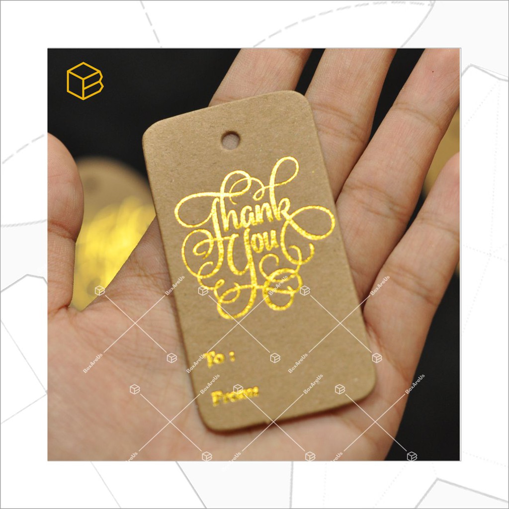 Hang tag kraft Thank you. Label ,Price Tag Hiasan - HTK SPT