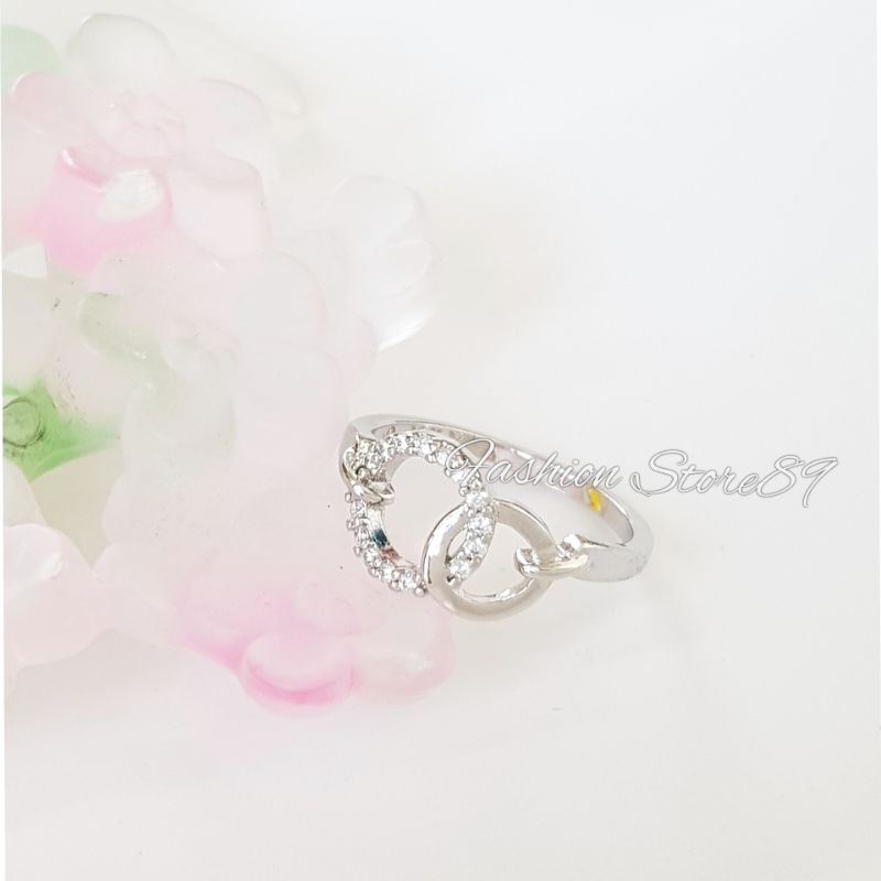 Cincin Silver Xuping Yaxiya Impor Perhiasan lapis emas 18k silver Cincin Fashion Bestquality