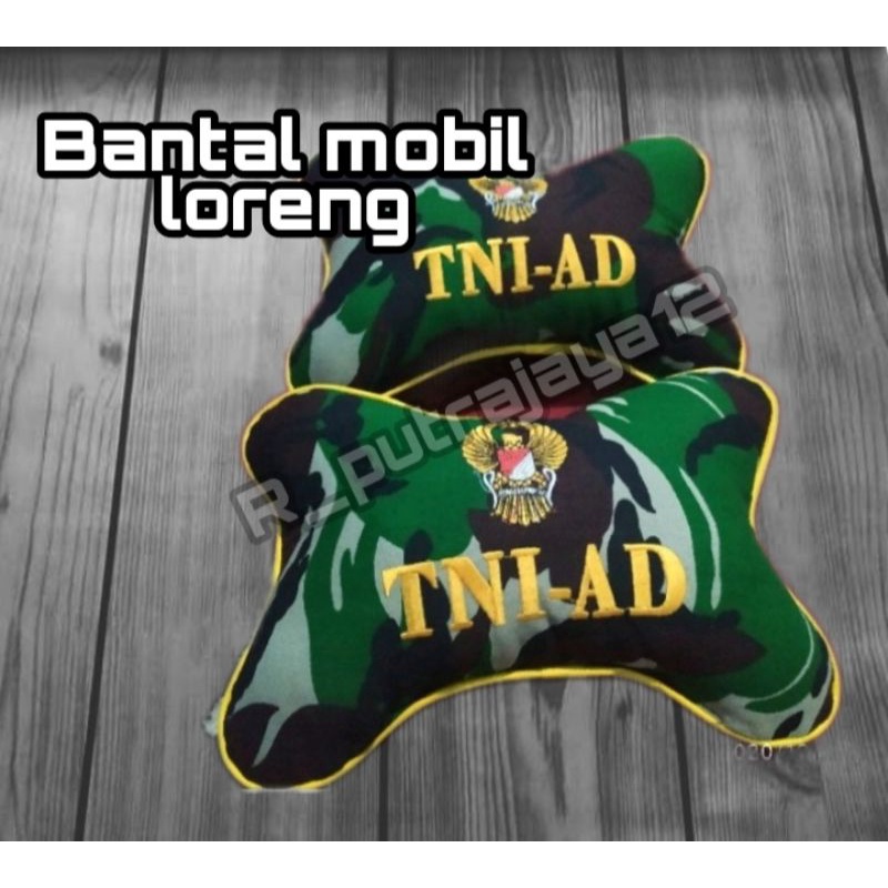 Bantal mobil loreng lengkap-motif TNI AD