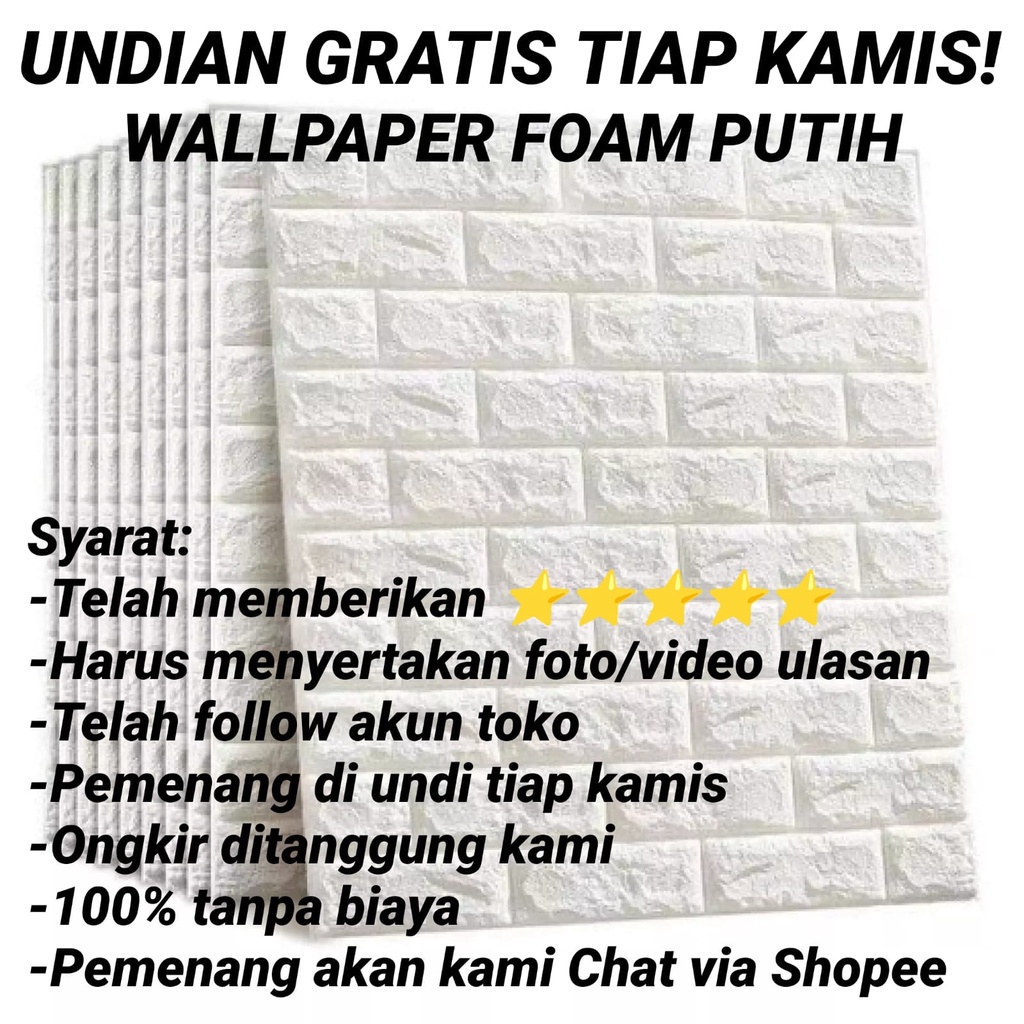 (COD) Gudang Wallpaper Dinding Motif Elegan Bahan PVC Premium Anti Noda dan Anti Air Berkualitas Terbaik (SUDAH ADA LEM)