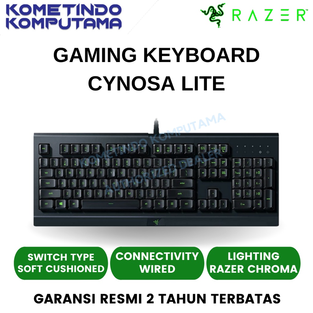 Razer Cynosa Lite Gaming Keyboard Wired 100% Original Garansi Resmi