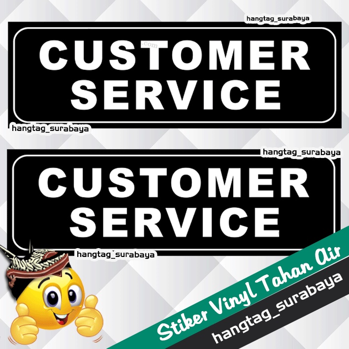 

Stiker Customer service - office - hotel - kantor - bimbingan belajar - konseling - klinik - rumahsakit