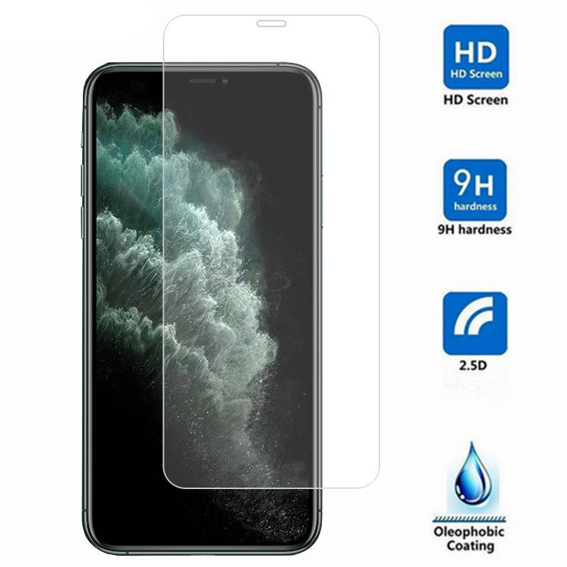 Tempered Glass For IPhone 11 12 Pro Max Mini Safety Film on iPhone 6 6s 7 8 Plus X XS Max XR SE 2020 Screen Protector Protective Front Film 9H HD 1pcs