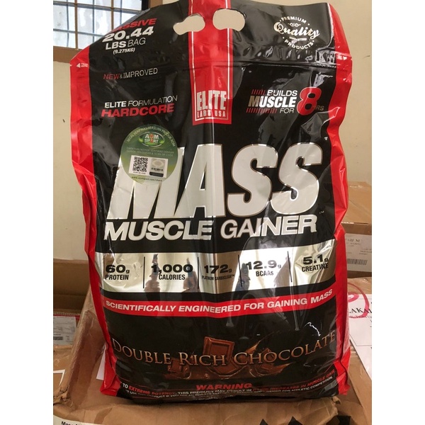 Elite labs muscle mass gainer 20lb seriousmass optimum masstech muscletech ans rsp