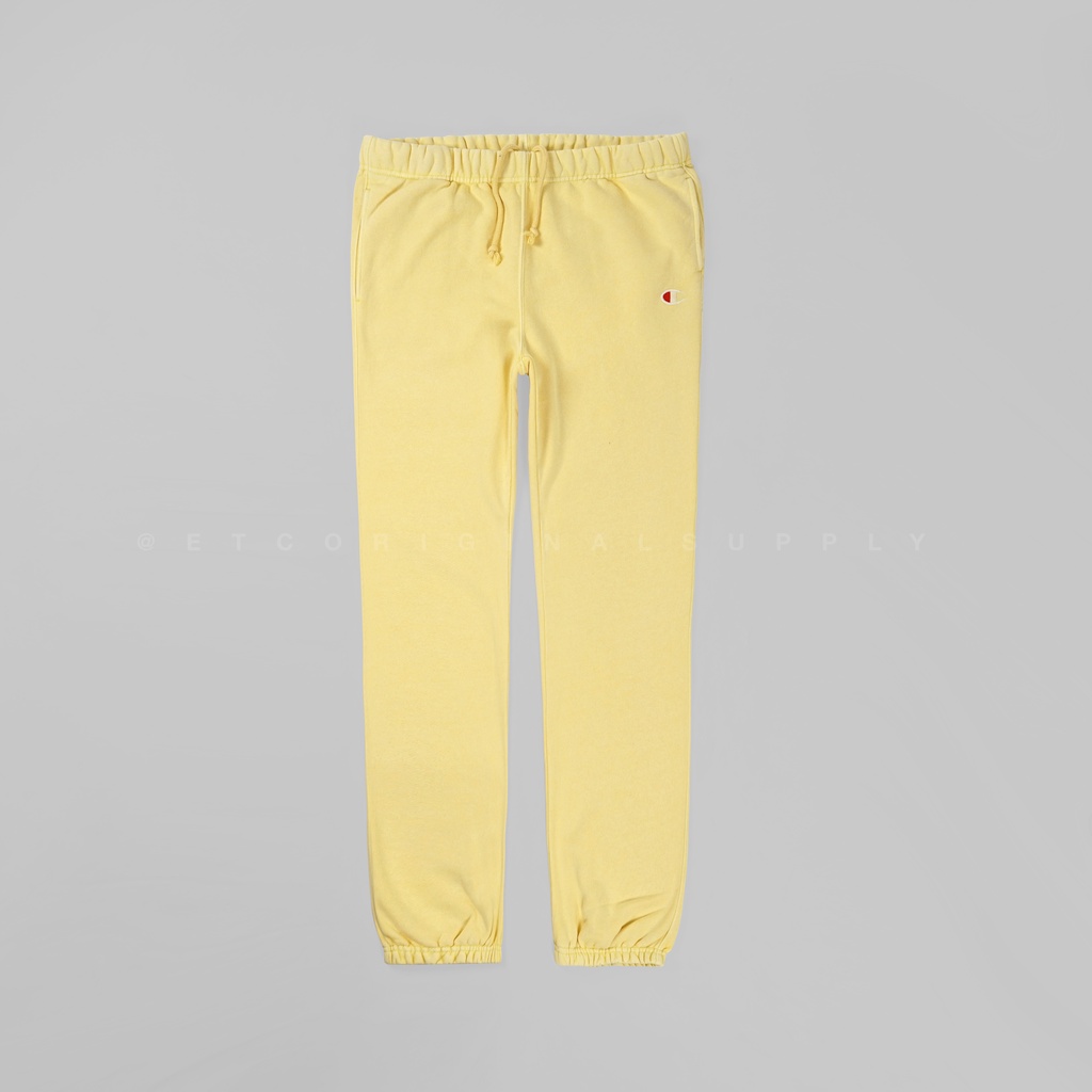 Celana Sweatpants Pria CHMPN Lightweight Fleece Yellow