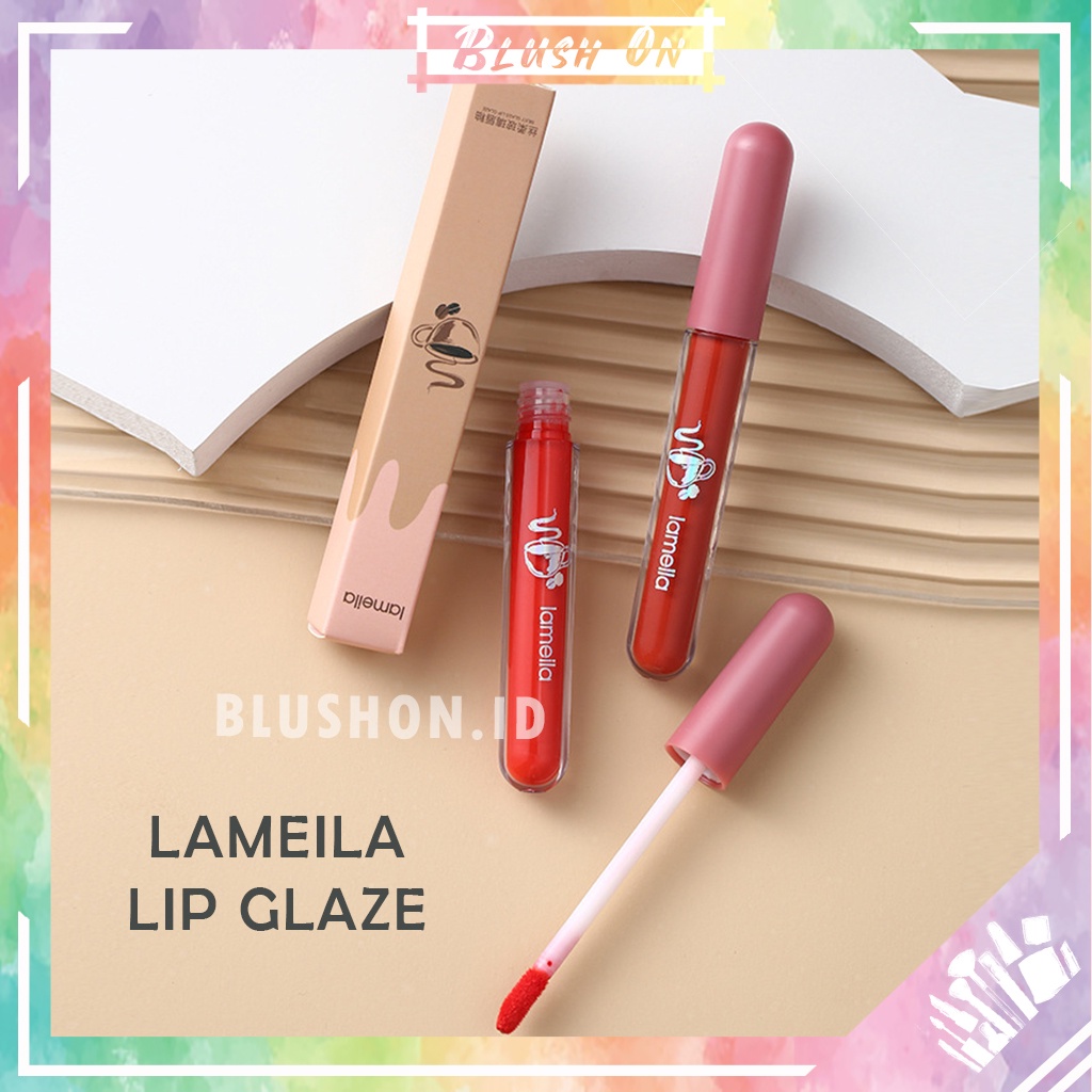 LAMEILA Lip Glaze Velvet Matte Lip Gloss Lipstik Cair Pelembab Lisptick 1041