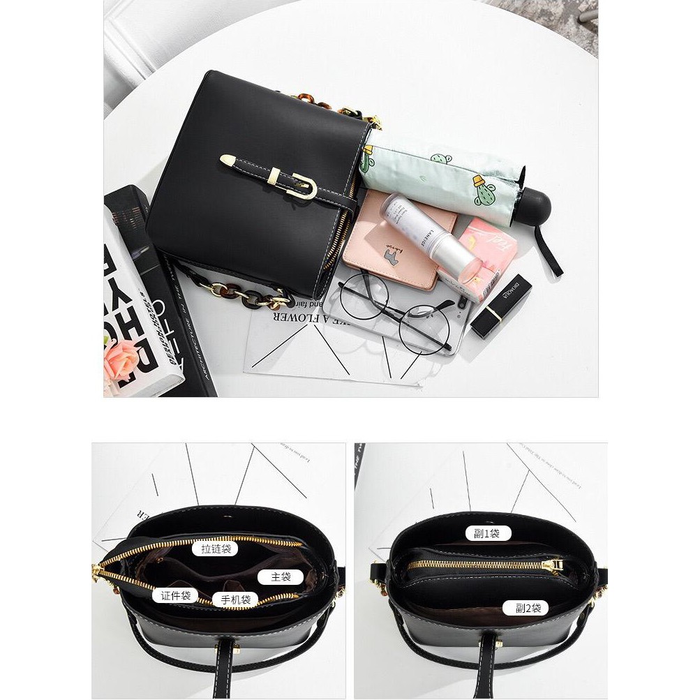 BJ15113  - BEIGE/BLACK/KHAKI/PINK - TAS IMPORT BAGSTORE JAKARTA TERMURAH TERLARIS SLEMPANG JINJING TOTEBAG HANDBAG TALI RANTAI JT8836 VC85716 BQ2655 ELJ5113 CR7444 GT1848