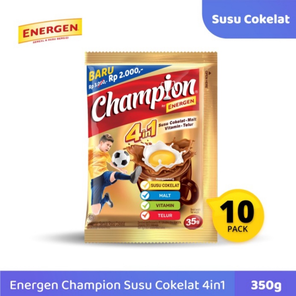 CHAMPION BY ENERGEN minuman coklat 35gr 10 SACHET