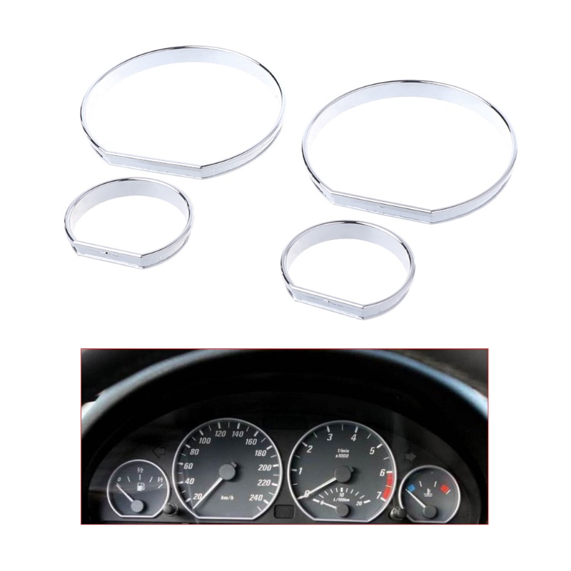 M-TECH Cre Ring Bezel Trim Warna Chrome Untuk Speedometer Mobil BMW E46 M M3