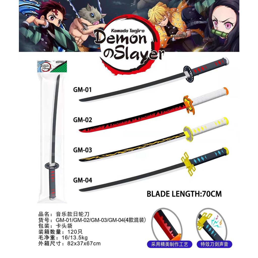 Pedang Nichirin Blade Demon Slayer Kimetsu no Yaiba Mainan Figure Cosplay