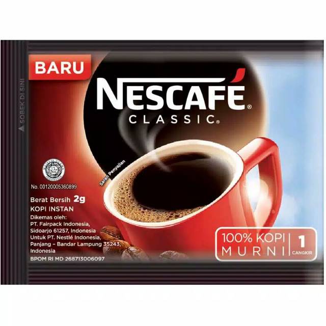 

Kopi Nescafe Classic 2 gram