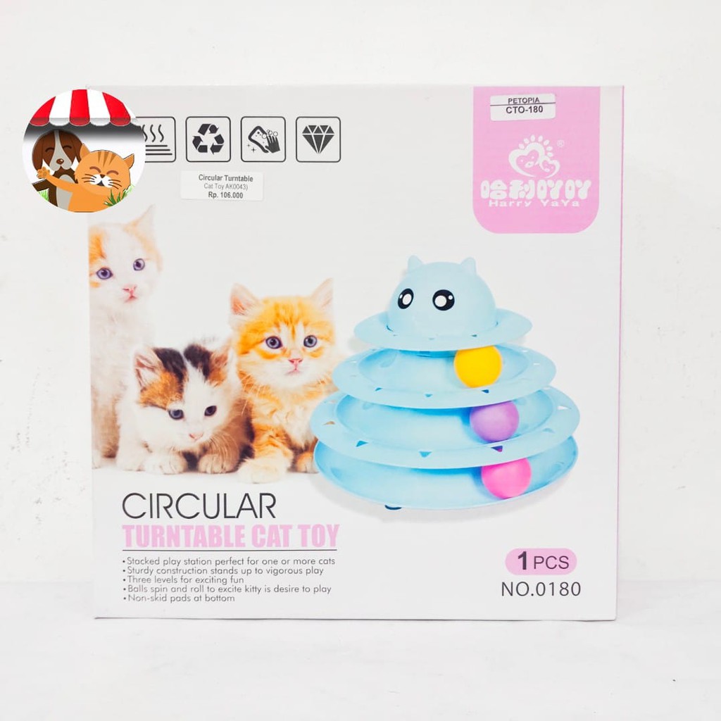 Circular Turntable Cat Toy Mainan Kucing