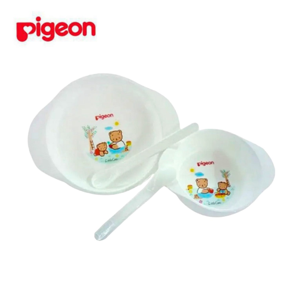 PIGEON Feeding Set With Juice Feeder - Batik | Perlengkapan Makan Bayi - Tempat Makan Dan Botol Susu 50 mL