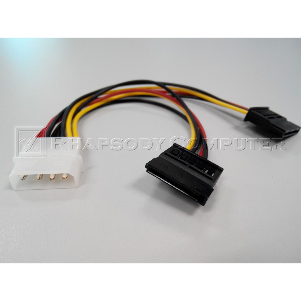 Kabel Power ATA (Male) to 2 SATA (Female) cabang