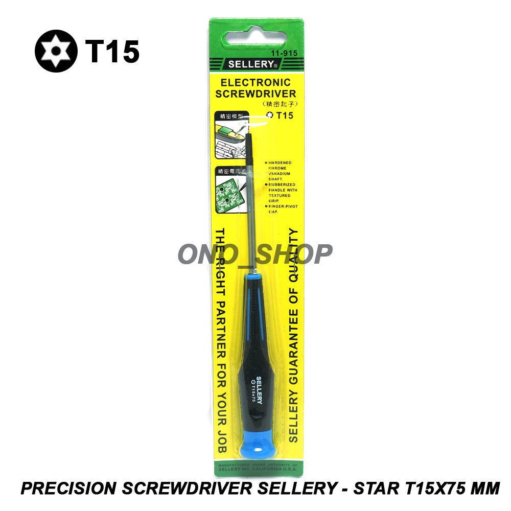 Precision Screwdriver Sellery - Star T15x75 mm