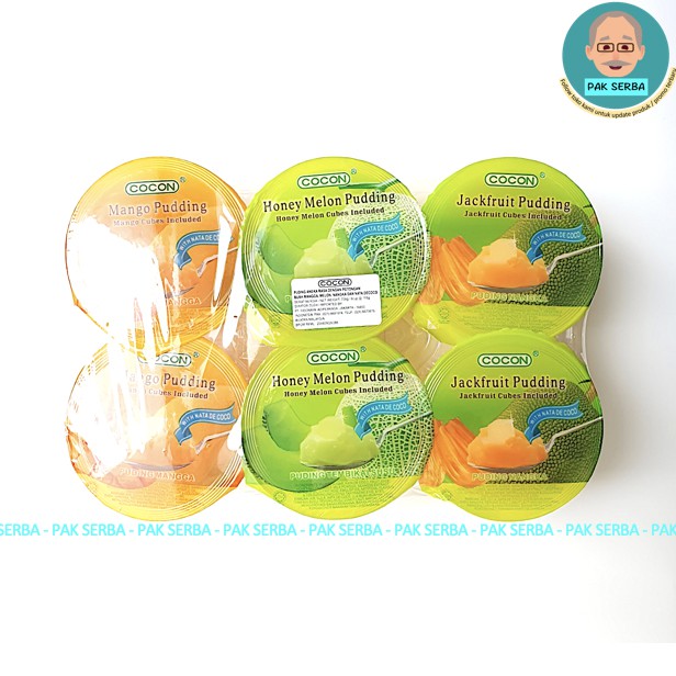 Cocon Nata Fruit Dices Pudding Mixed 6 x 118gr