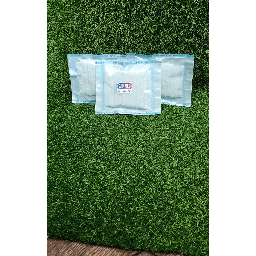 KASA STERIL 10CM X 10CM (BAHAN 40CM X 20CM) ISI 5 PCS /POUCH