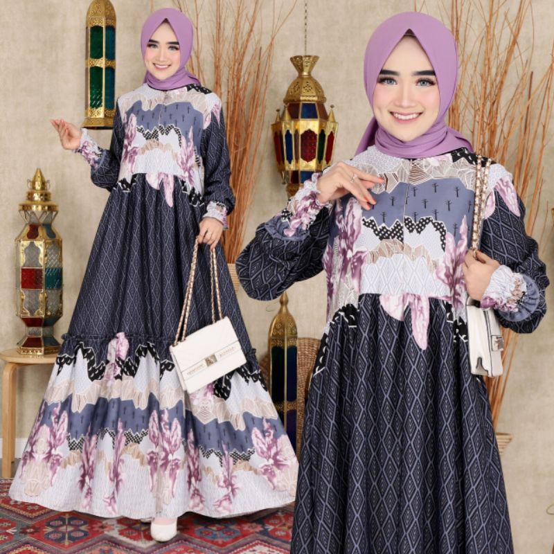 LS - BAJU GAMIS NIBRAS TERBARU 2020 GAMIS NIBRAS WANITA DEWASA SYARI NURAINI KATUN MOYIF BISA BUSUI