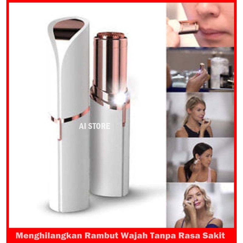 Penghilang Bulu Wajah Wanita Pria FLAWLESS Facial Hair Remover