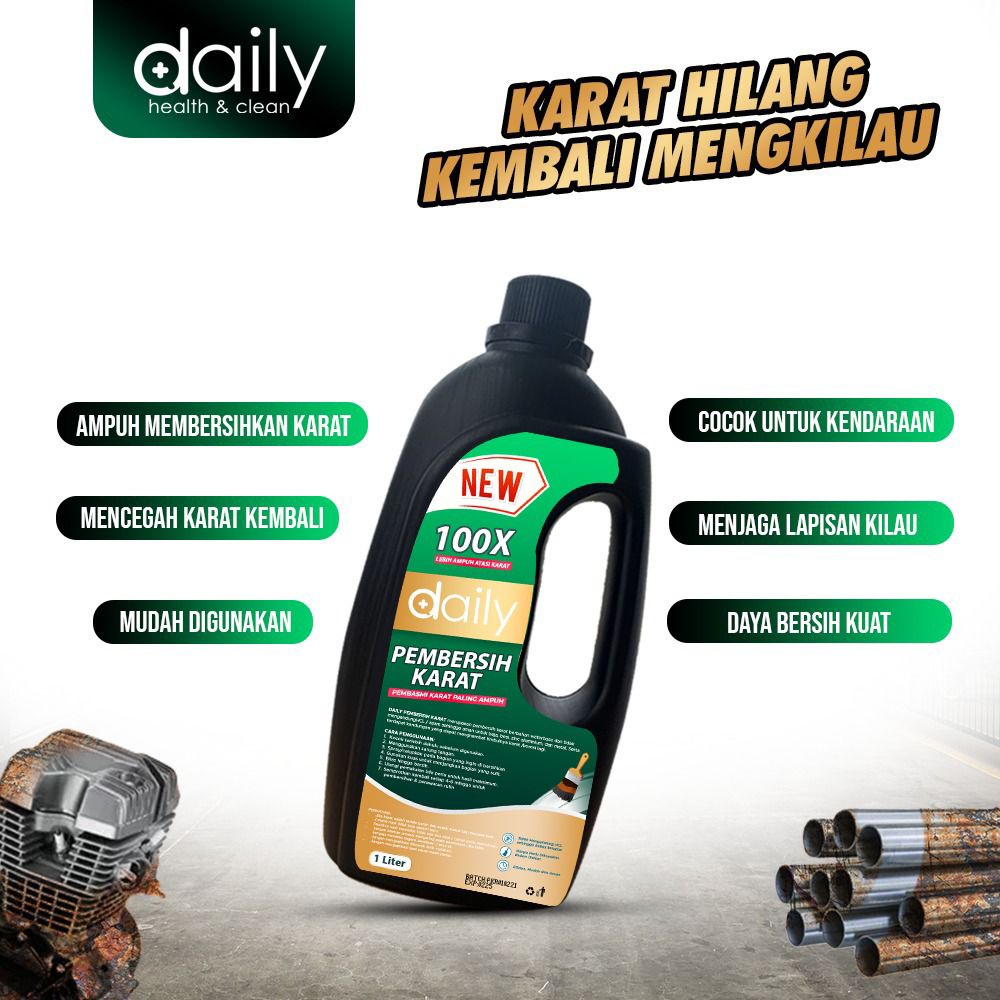 PENGHILANG KARAT DAILY PEMBERSIH KARAT BESI &amp; STAINLESS STEAL 1 LITER