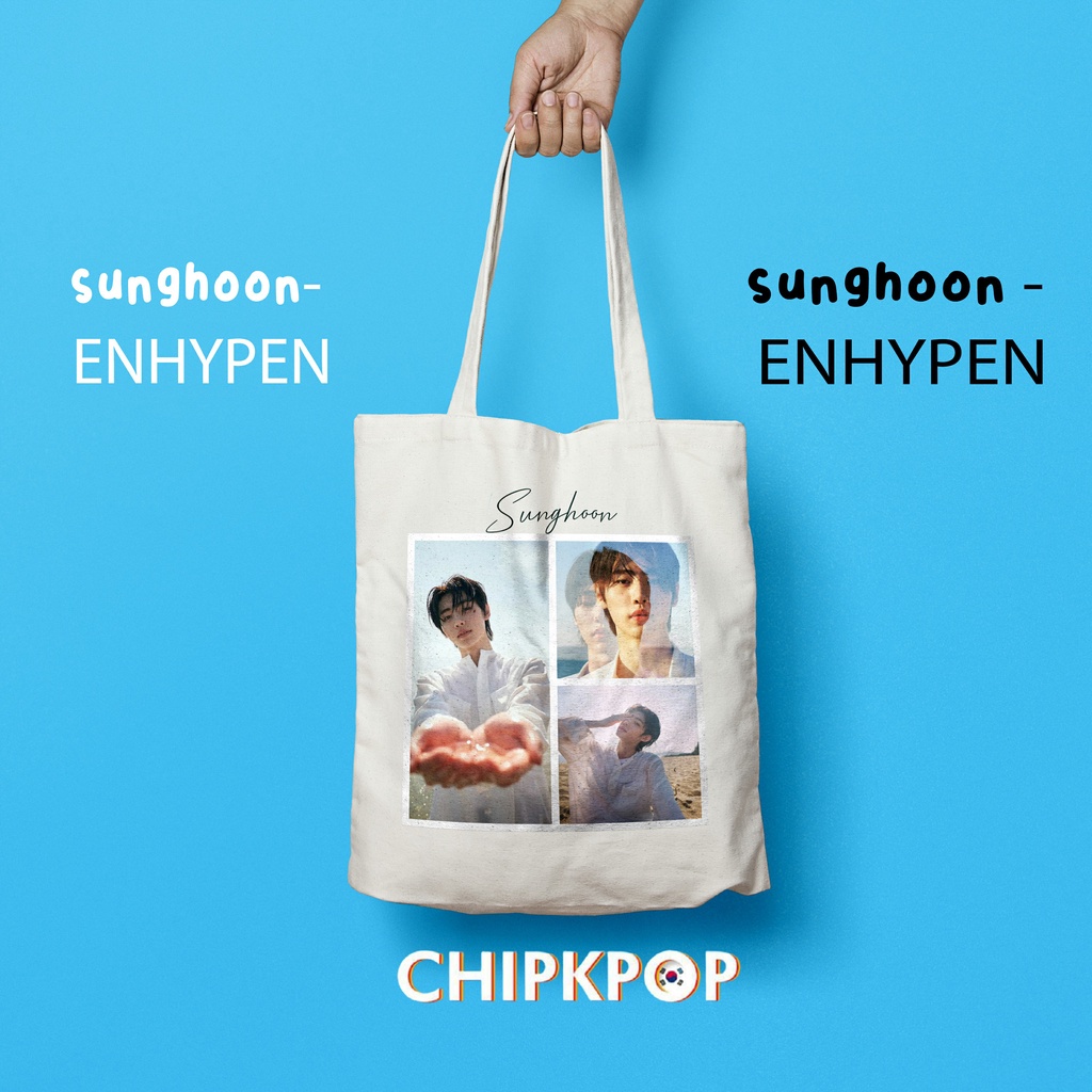 [SUNGHOON ENHYPEN PAKET SET] I TOTEBAG ENHYPEN MURAH I TOTEBAG CUSTOM I ALBUM ENHYPEN I TAS KOREA ST