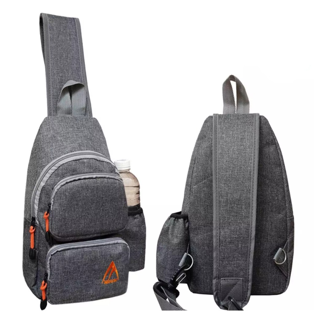 Tas Selempang Pria Tali Satu Tas Smartphone Tas Olah Raga Tas Outdoor Tas Selempang Korea Ori - Grey