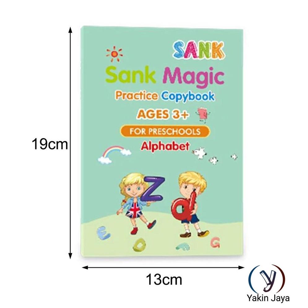 

(PROMO PQ958) Sank Magic 4 set Magic Practice Book / Buku Edukasi 3D Belajar Pintar Menulis TK ✹