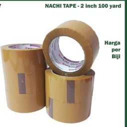 ( ECER ) LAKBAN NACHI BENING 2 INCHx100 YARD / LAKBAN NACHI COKLAT 2 INCH / 1 PCS