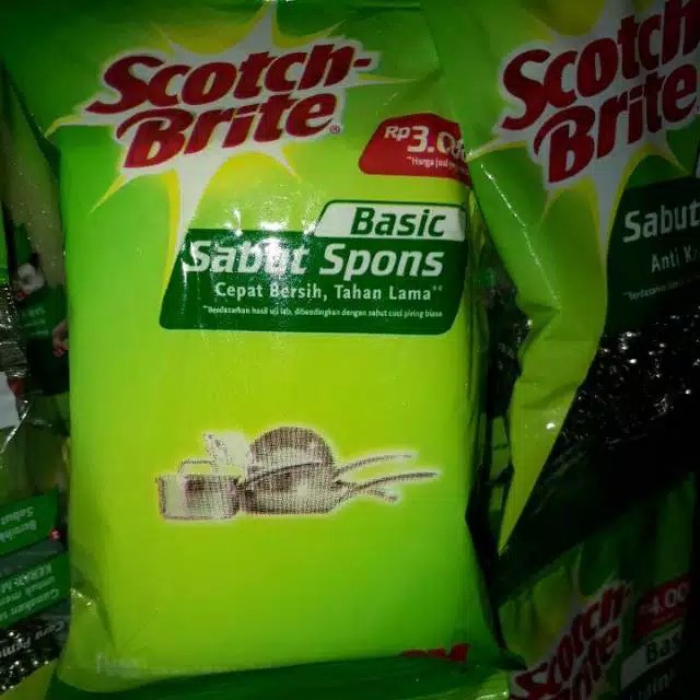 Sabut Spons Scotch Brite Cepat Bersih Tahan Lama
