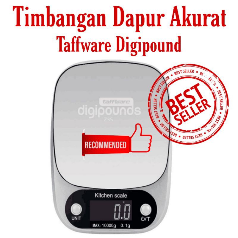 Timbangan dapur Digital Kitchen Scale 10 kg taffware digipound