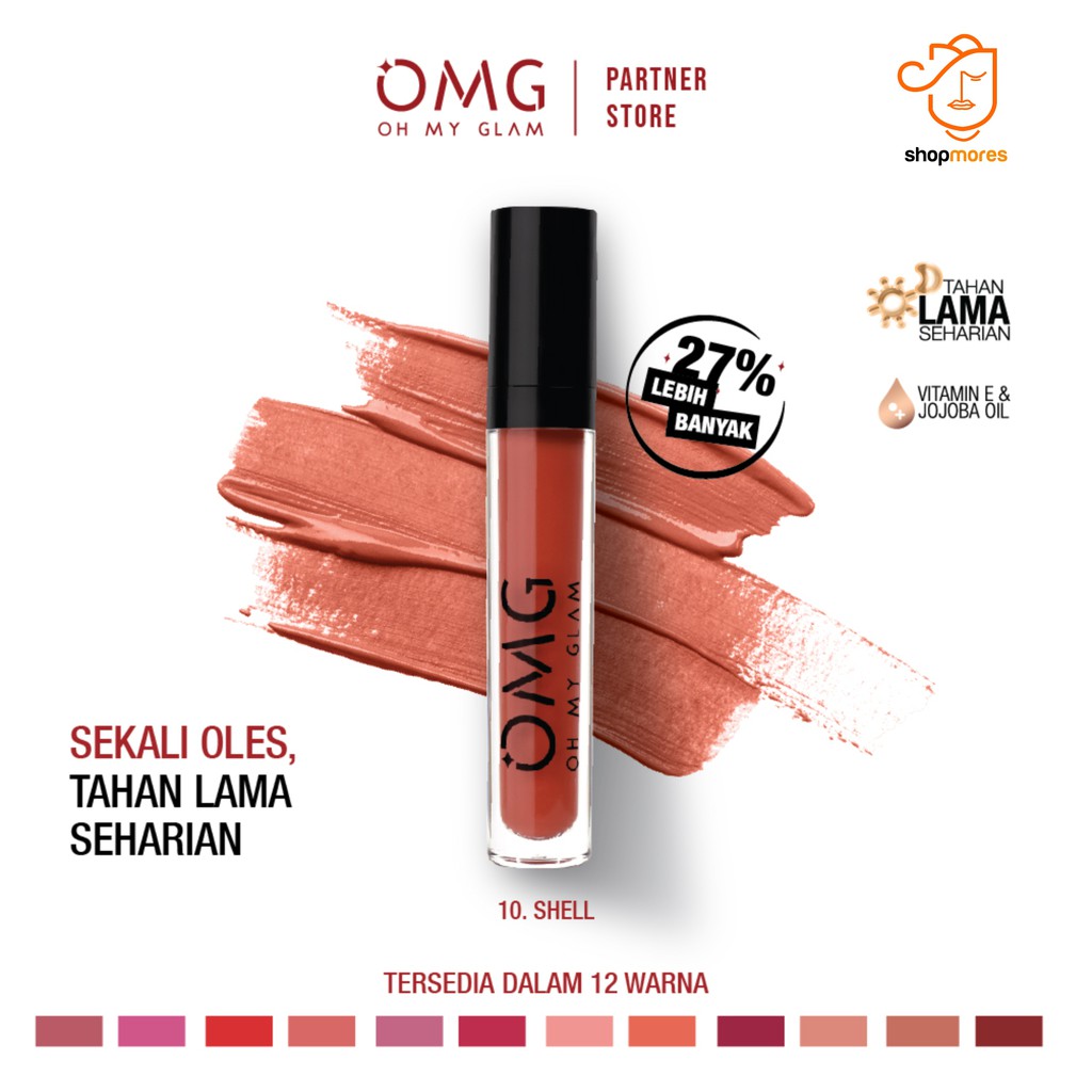 OMG OH MY GLAM Matte Kiss Lip Cream 10 Shell 3.5 g