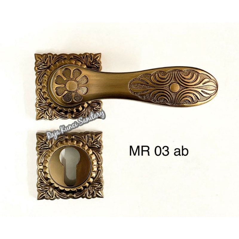 Handle Pintu Roses SES Spain Antique Brass/Ukir/Gagang/Pegangan Pintu