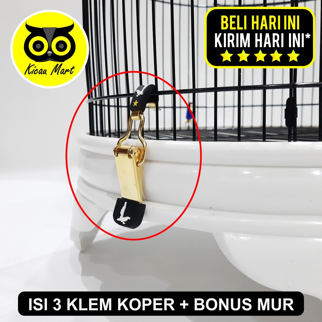 KLEM KOPER JEPITAN TEBOK OVERPAL KARET GOLD BURUNG SANGKAR KANDANG BURUNG LOVEBIRD LOVE BIRD KLBD