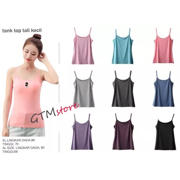 TANK TOP / TANG TOP 3 PCS Random ATASAN / TANK TOP TALI KECIL/cod/promo 4pcs random