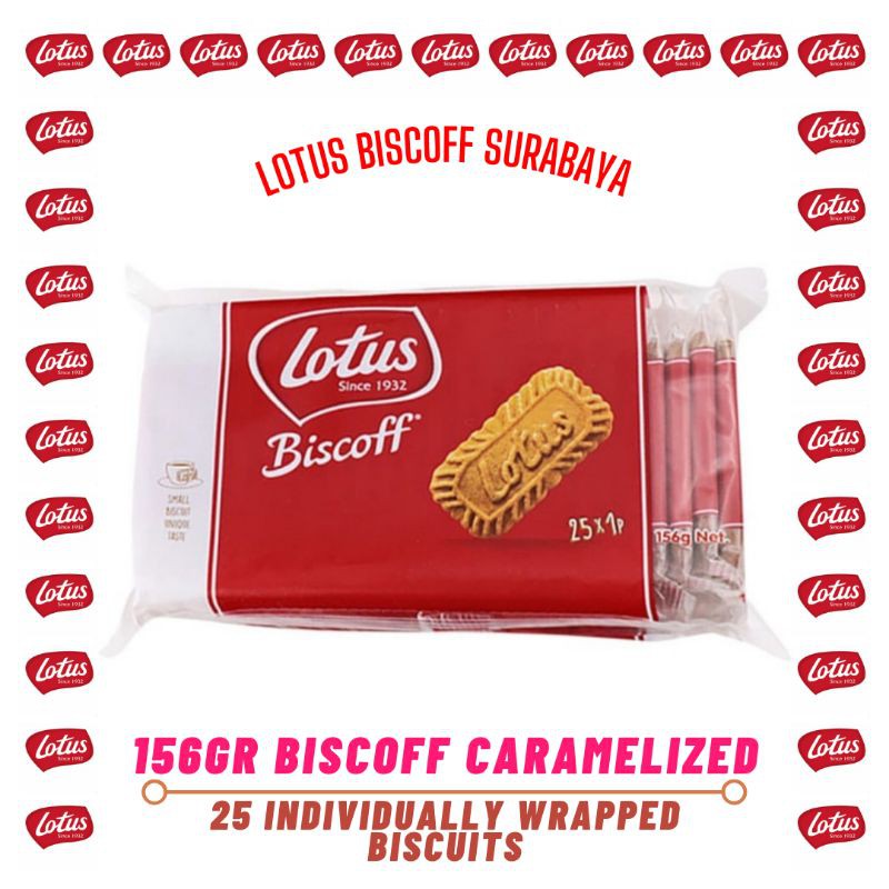 

Lotus Biscoff 156gr 25pcs individually wrapped biscuits
