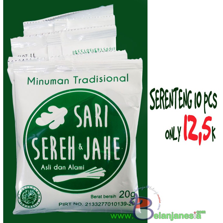 

Sari Sereh & Jahe Hanjuang Renteng 10pcs @20gr