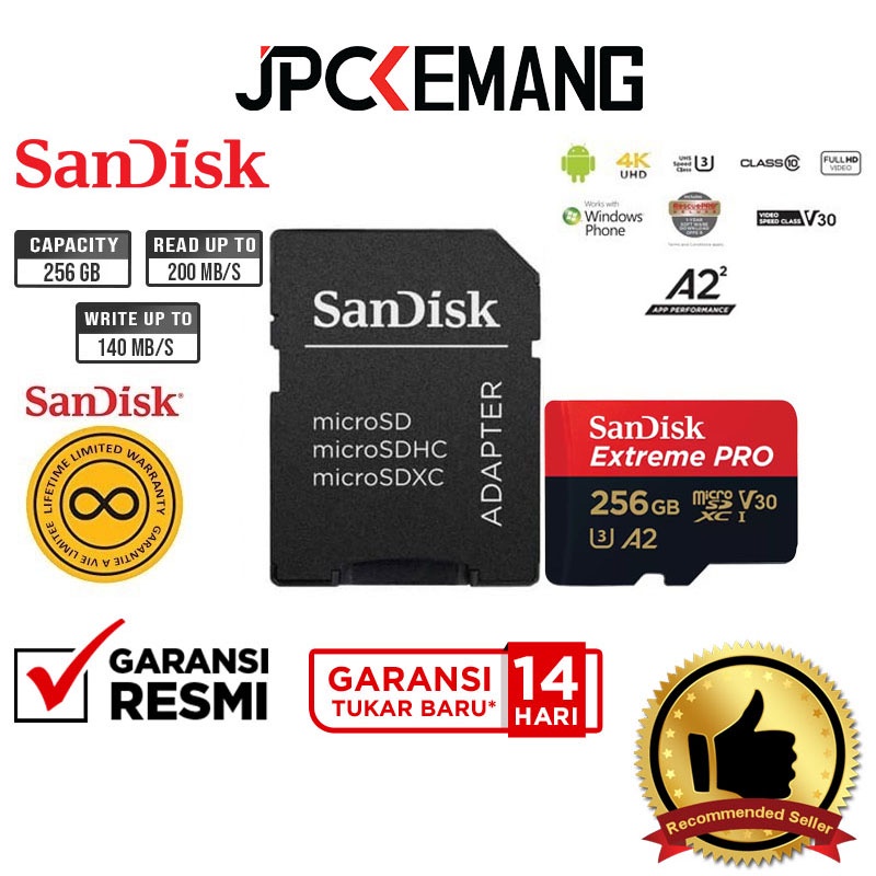 Jual Sandisk Extreme Pro Microsd Gb Mb S Micro Sd Microsdxc Garansi Resmi Shopee