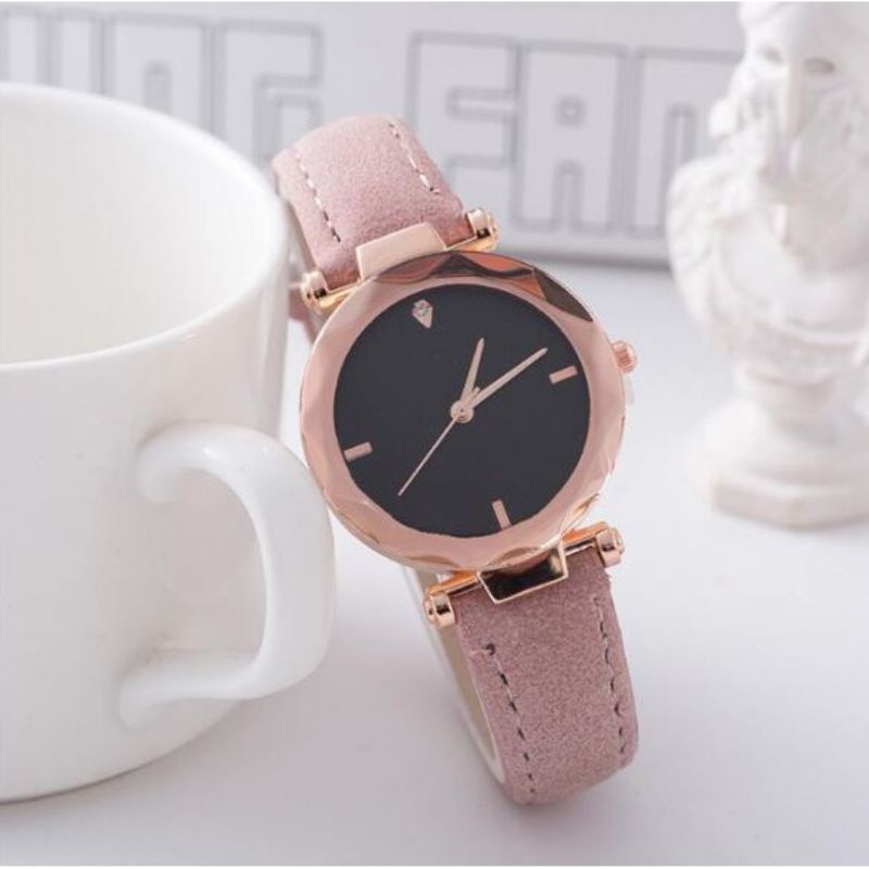 FREE BATERAI JAM TANGAN FASHION MURAH WANITA KULIT IMPORT JAM TANGAN CANTIK