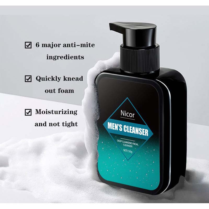 Men's Face Wash Sabun Muka Pria Untuk Kulit Kusam kontrol minyak Pori-pori bersih pembersih wajah pelembab