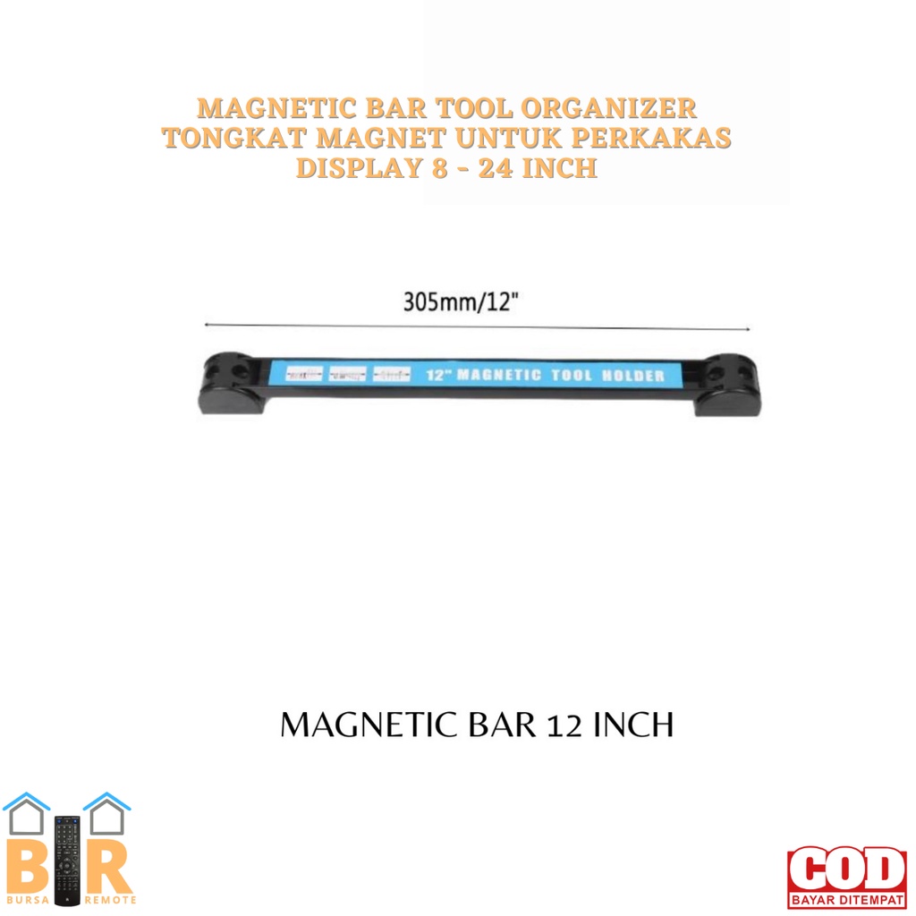 Magnet Untuk Perkakas Display Magnetic BAR Tool Organizer Tongkat  8-24inch