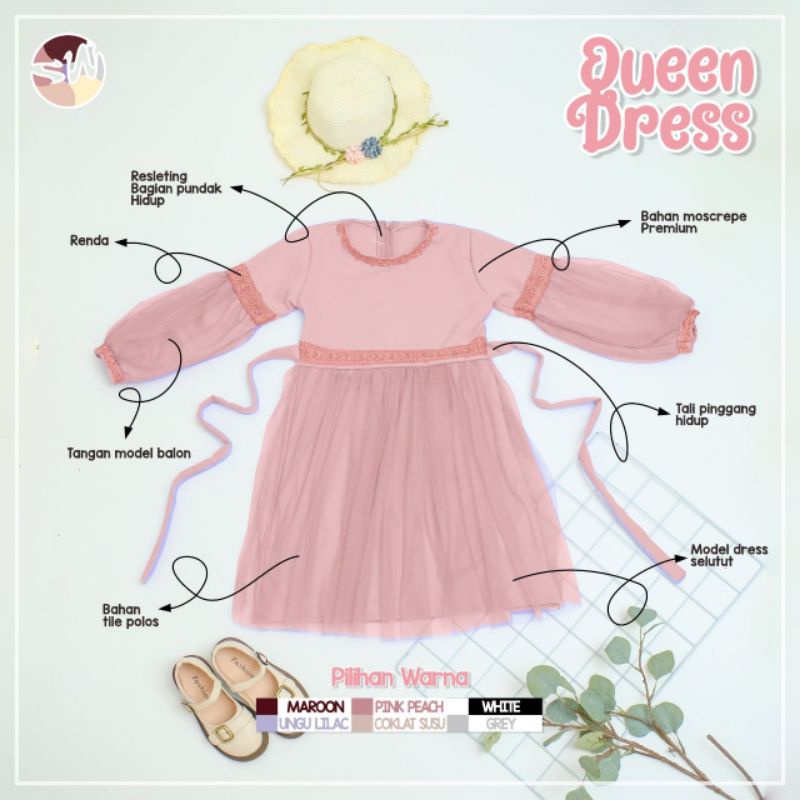 Queen Dress by Sawanni kids Wear / Dress Anak