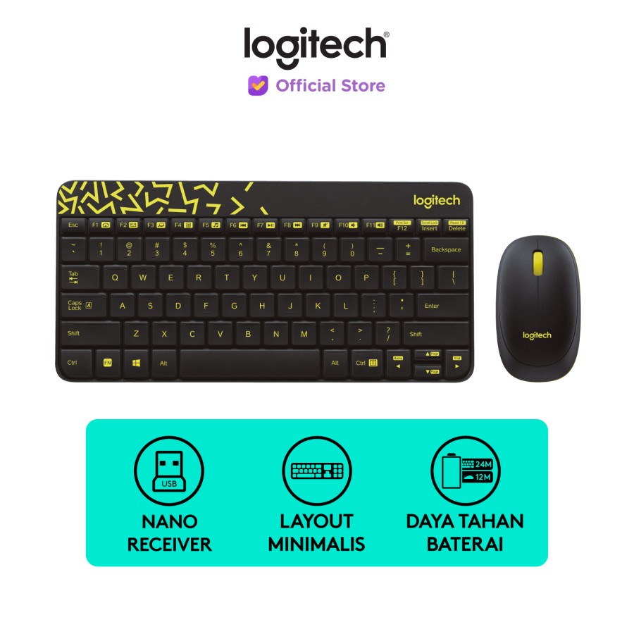 Logitech MK240 Mini Keyboard Mouse Wireless