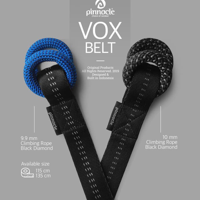 Pinnacle VOX BELT Black 115 cm - Sabuk Webbing