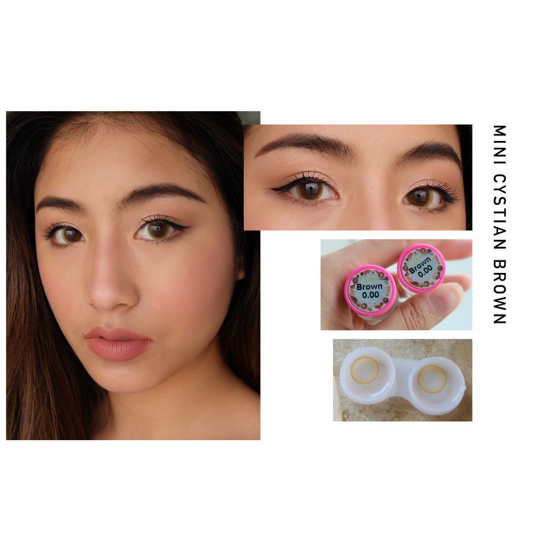 Softlens Kitty Kawaii Cystian - Warna Gray Brown bisa minus