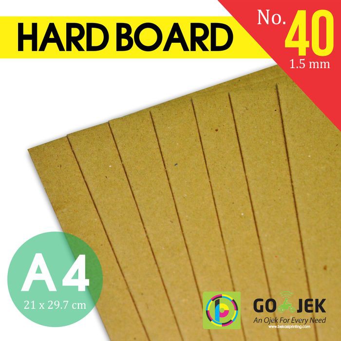 

Jual Karton Hard Board No. 40 Tebal 1.5 mm A4 21 x 29.7 cm Terlaris