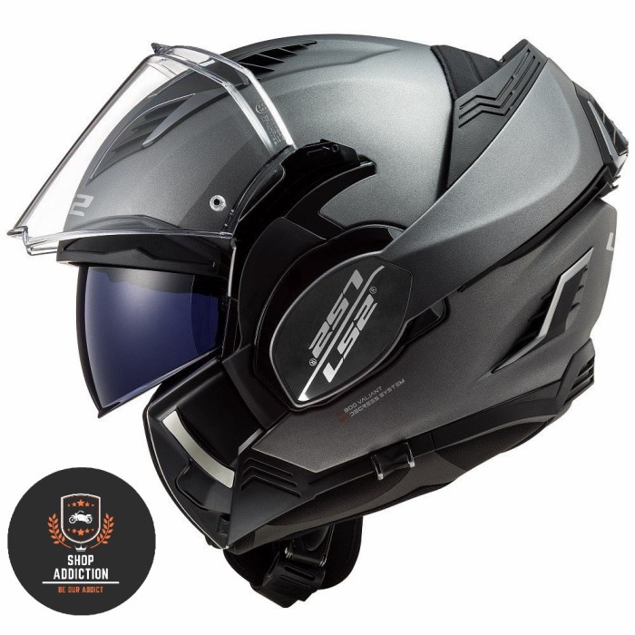 LS2 FF900 VALIANT II MATT TITANIUM | MODULAR HELM | SNI | ORIGINAL
