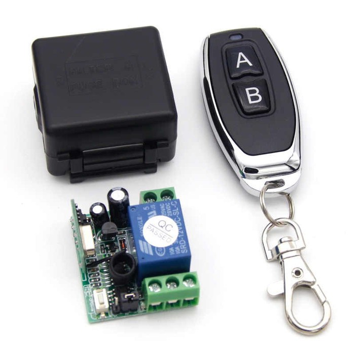 RF433 RF 433 433MHZ Wireless Relay Switch 1CH Remote Control Saklar sudah dapat remot